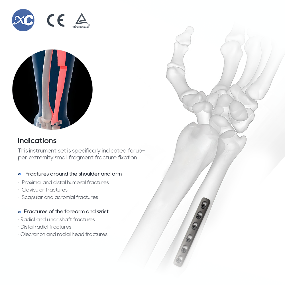 Lyts fragmint Instrument Set | 2.7/3.5mm Ortopedyske Plate Kit | XC Medico